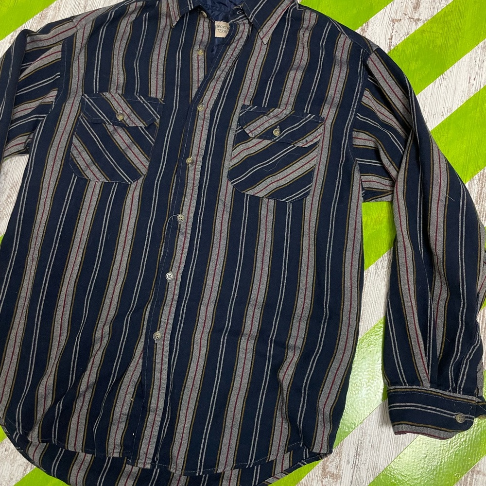 Men's Striped Navy Shirt